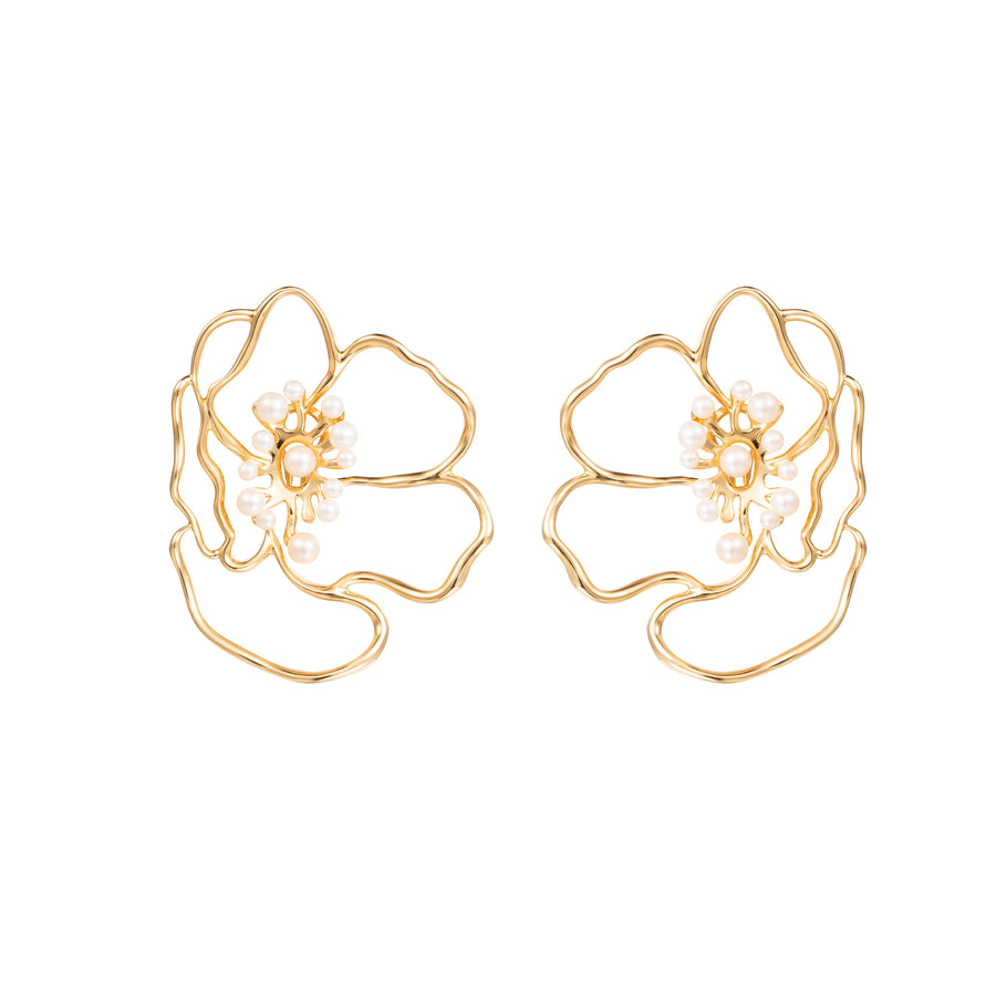 'Pearl' Anemone Earrings Limited Edition