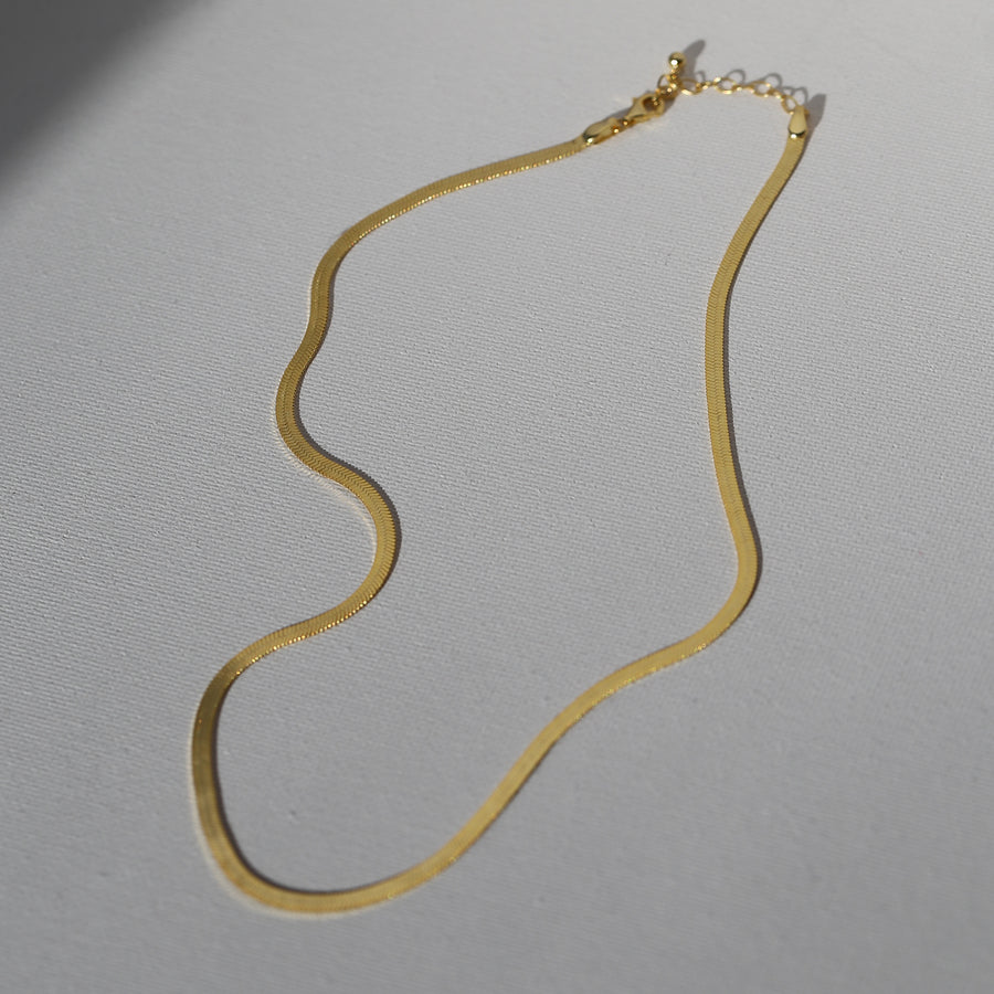 Snake Herringbone Chain Necklace