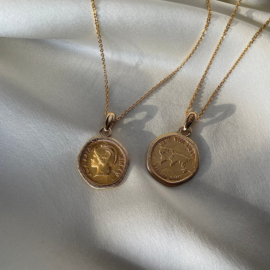 The Athena Coin Necklace Classic Chain